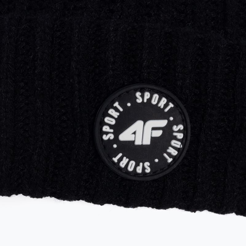 Детска зимна шапка 4F черна HJZ22-JCAM003 4