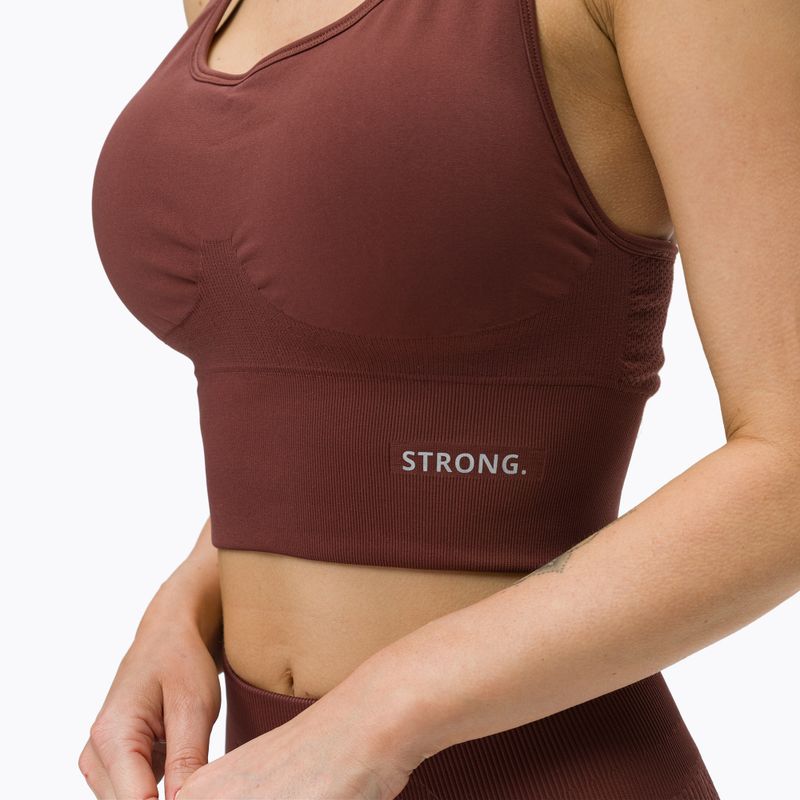 Тренировъчен топ с чашки STRONG POINT Shape & Comfort brown 1118 4