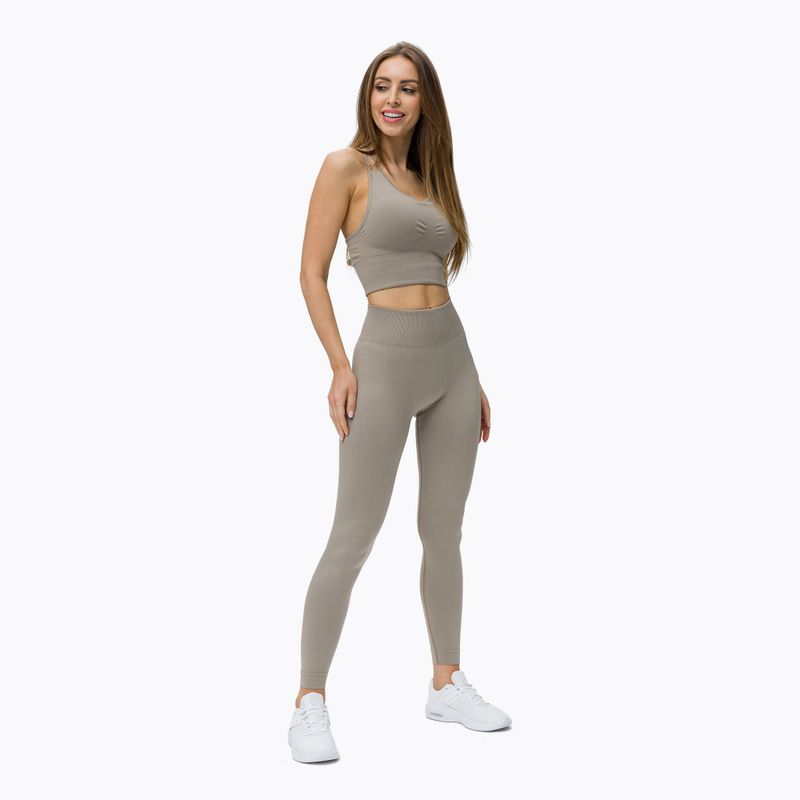 Дамски безшевни гамаши STRONG POINT Shape & Comfort Push Up бежов 1139 2