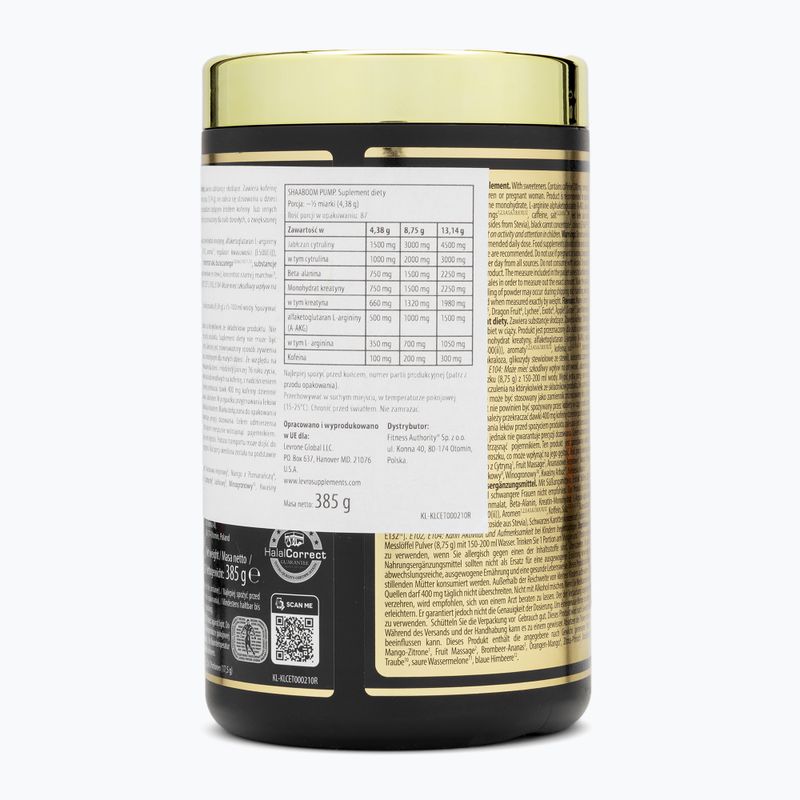 Предтренировъчен продукт Fitness Authority Levrone Shaaboom Pump 385 g exotic 2