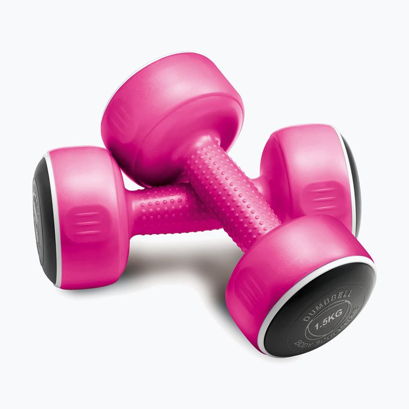 Комплект дъмбели със стойка Body Sculpture Smart Bw 108T 19 kg pink/yellow/black 2