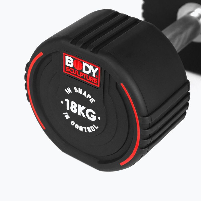 Гумиран дъмбел/гира Body Sculpture TPU BW 133 18 kg black 5