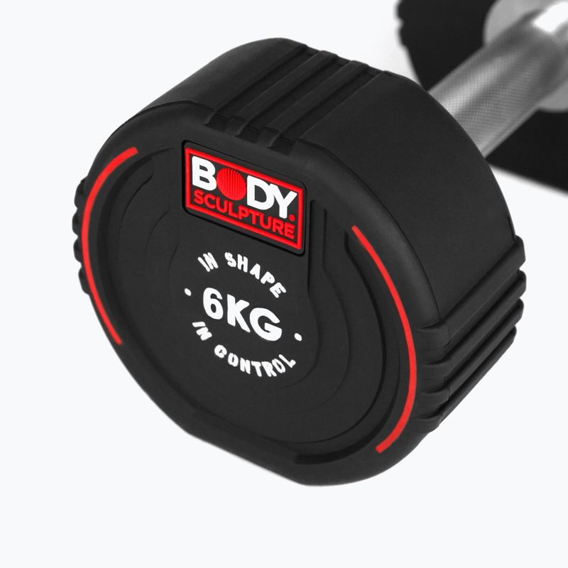 Гумиран дъмбел/гира Body Sculpture TPU BW 133 6 kg black 5