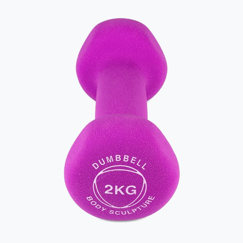 Гумиран дъмбел/гира Body Sculpture BW 513 z PVC 2 kg purple 3