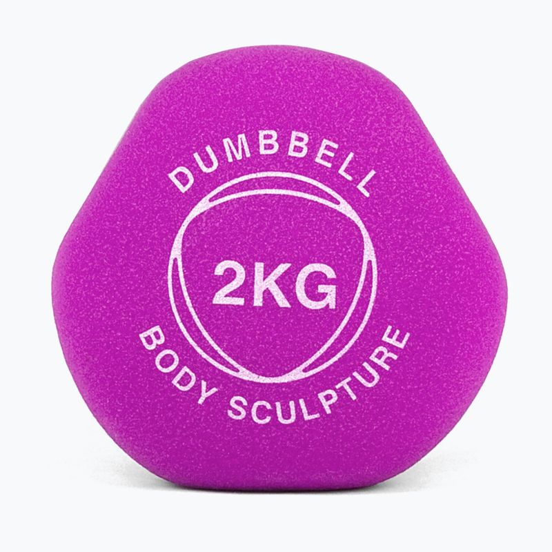 Гумиран дъмбел/гира Body Sculpture BW 513 z PVC 2 kg purple 4