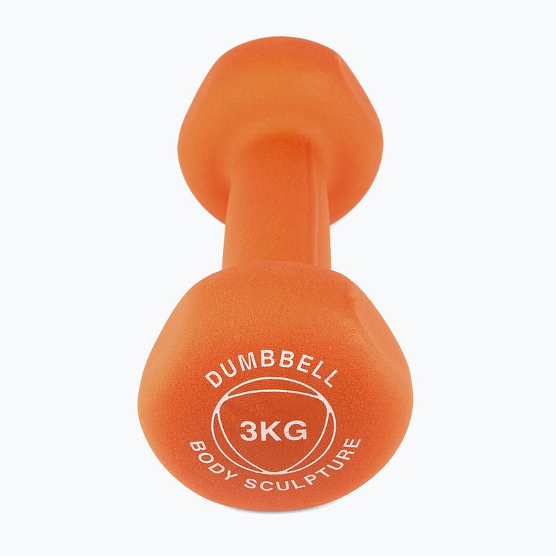Гумиран дъмбел/гира Body Sculpture BW 513 z PVC 3 kg orange 3