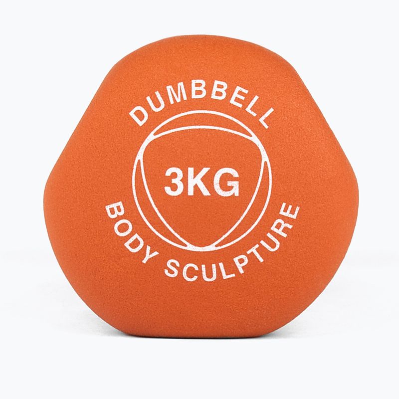 Гумиран дъмбел/гира Body Sculpture BW 513 z PVC 3 kg orange 4