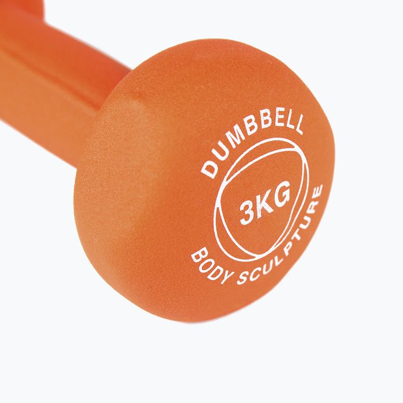 Гумиран дъмбел/гира Body Sculpture BW 513 z PVC 3 kg orange 5
