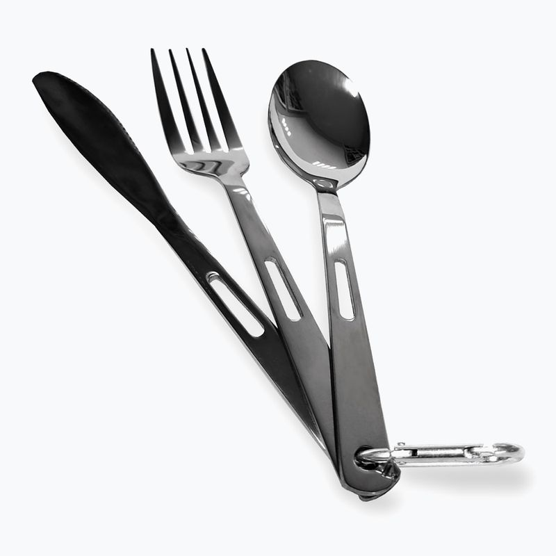 Комплект прибори за хранене OFFLANDER Camping Cutlery Set with Case green 8