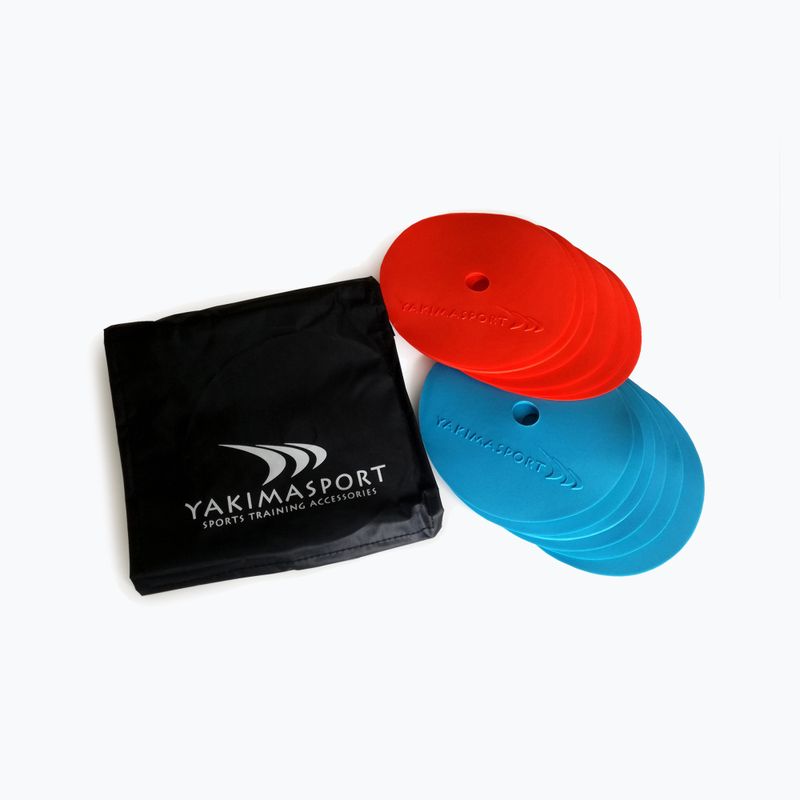 Yakimasport маркери за плоски полета 12 бр. червено/синьо 100384