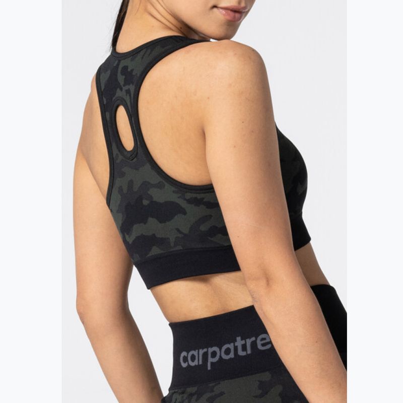 Carpatree Camo Безшевен зелен фитнес сутиен 4