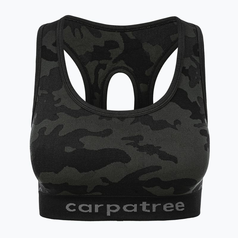 Carpatree Camo Безшевен зелен фитнес сутиен 5