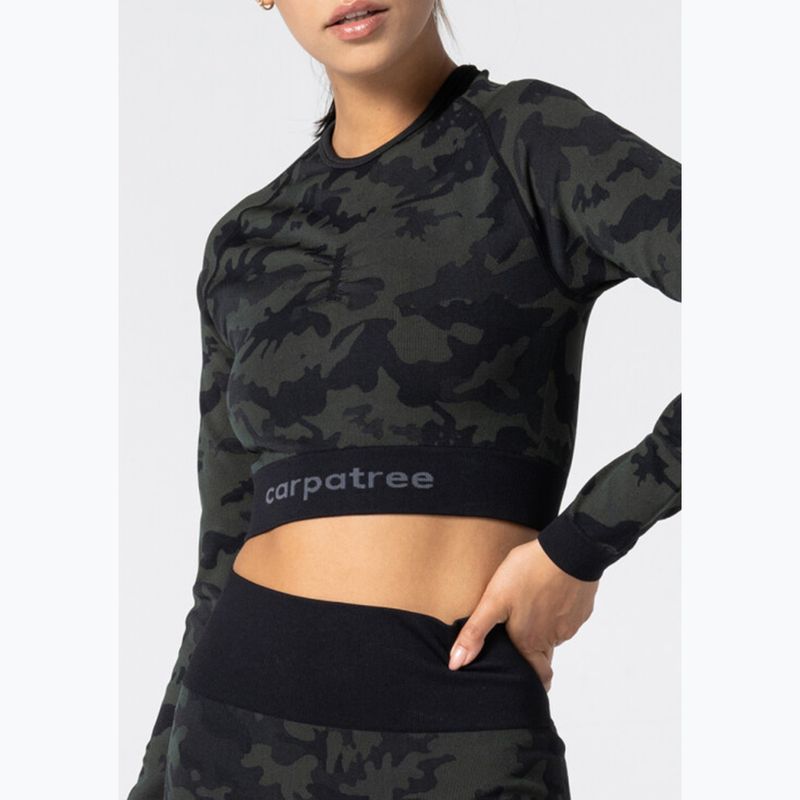 Дамски тренировъчен топ Carpatree Camo Seamless green 4