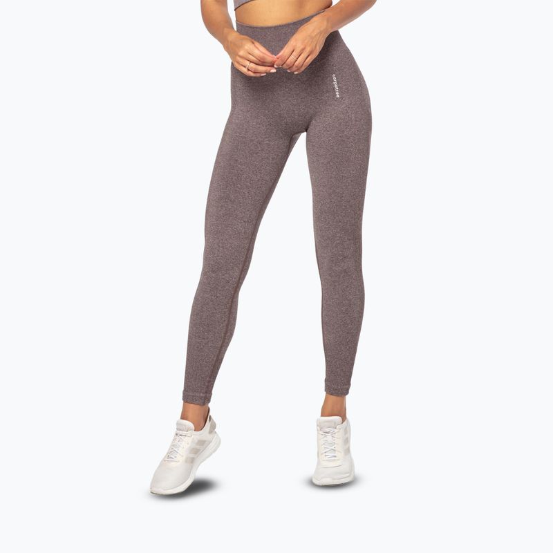 Дамски тренировъчен клин Carpatree Allure Seamless кафяв меланж (черен пипер)