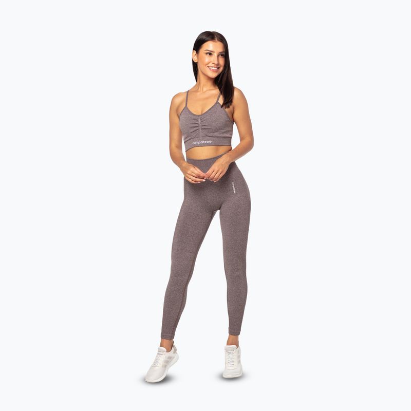 Дамски тренировъчен клин Carpatree Allure Seamless кафяв меланж (черен пипер) 2