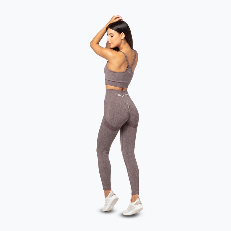 Дамски тренировъчен клин Carpatree Allure Seamless кафяв меланж (черен пипер) 3