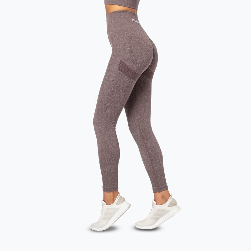 Дамски тренировъчен клин Carpatree Allure Seamless кафяв меланж (черен пипер) 4