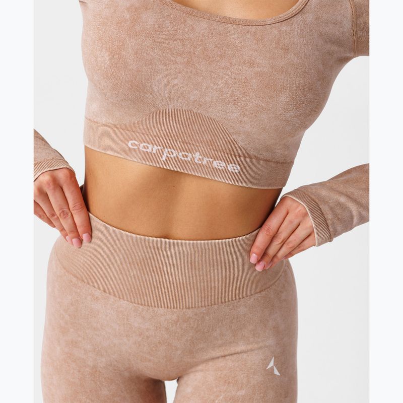 Дамски тренировъчен екип с дълъг ръкав Carpatree Yasmine Seamless beige stone wash 4