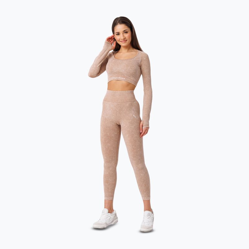 Дамски клинове за тренировка Carpatree Yasmine Seamless beige stone wash 2