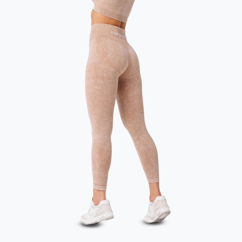 Дамски клинове за тренировка Carpatree Yasmine Seamless beige stone wash 3