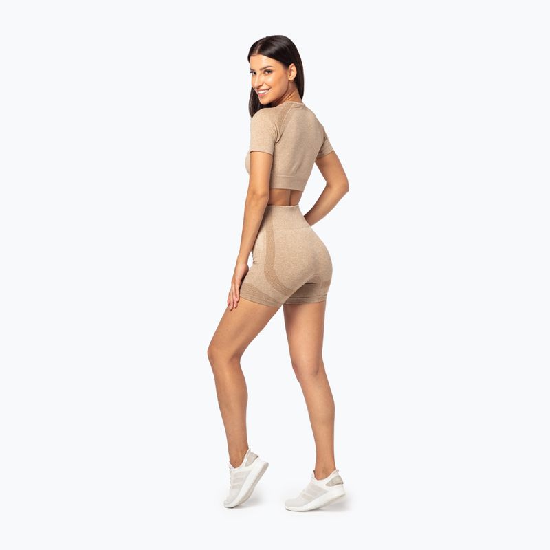 Дамски тренировъчен топ Carpatree Vibe Seamless beige melange 3