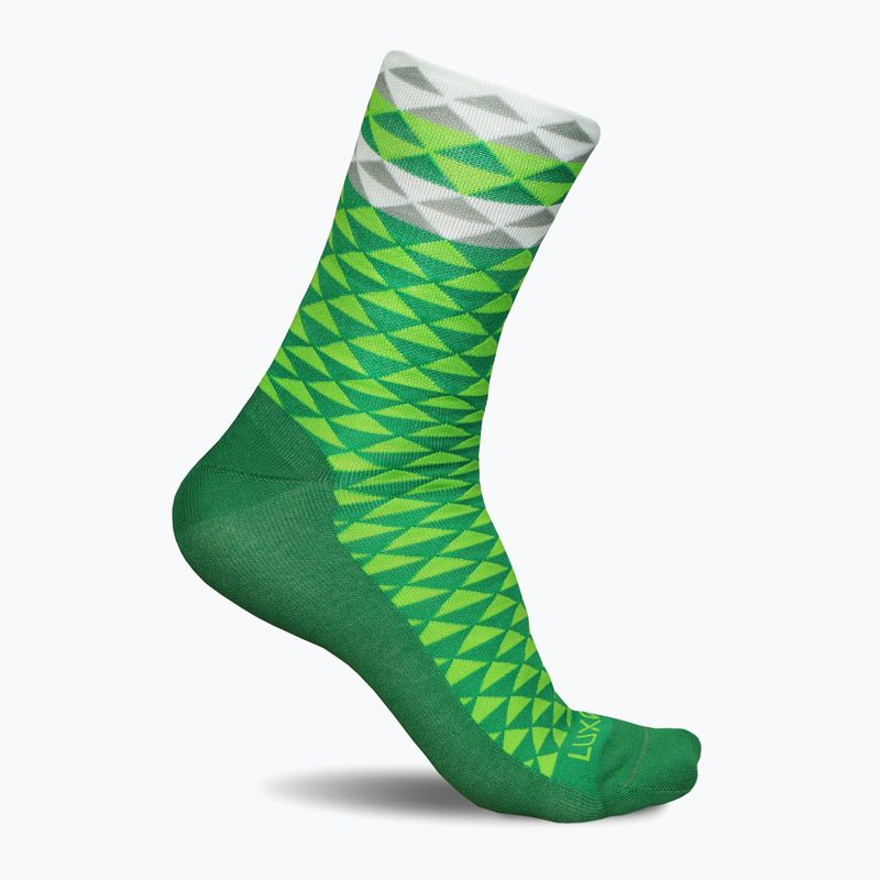 Чорапи за колоездене Luxa Asymmetric green