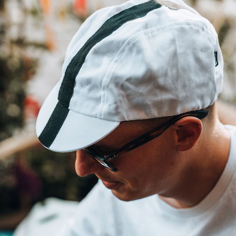 LUXA Classic Stripe бейзболна шапка бяло и черно LULOCKCSW 2