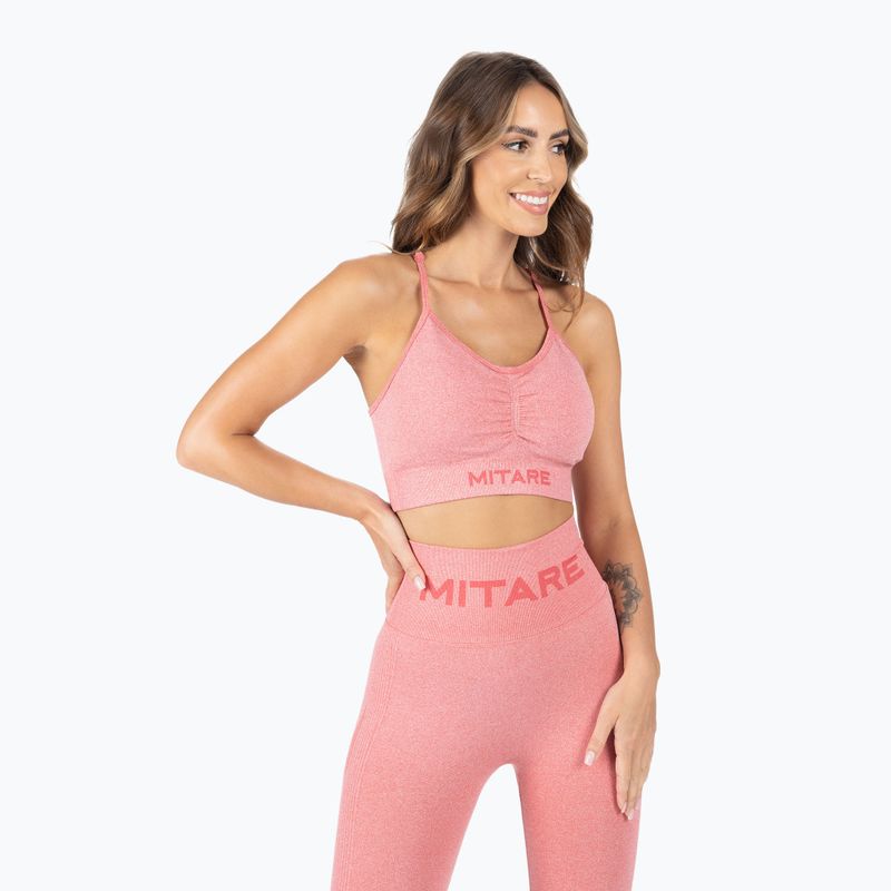 Дамски безшевен сутиен за тренировка MITARE Push Up Max pink K002