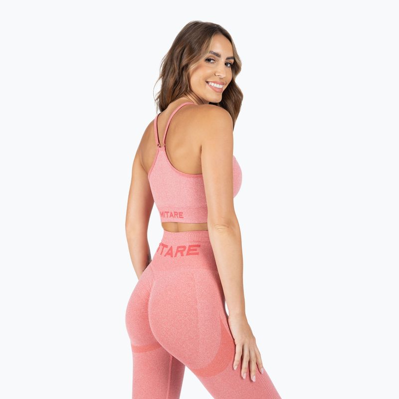 Дамски безшевен сутиен за тренировка MITARE Push Up Max pink K002 3