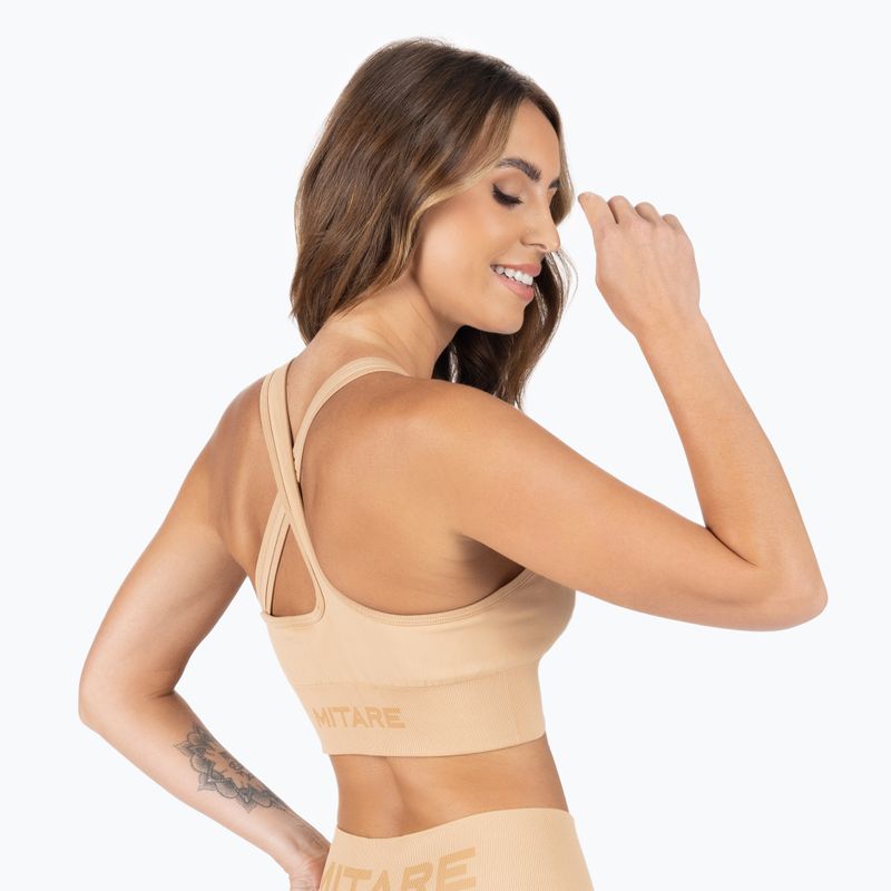 Дамски безшевен сутиен за тренировка MITARE Sunny beige K114 3