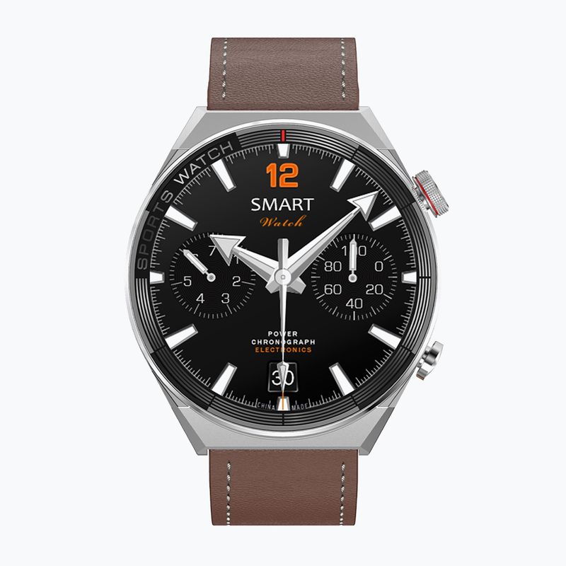 Часовник Watchmark Maverick silver/brown 3