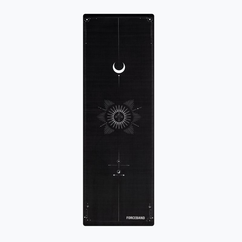 Килимче за йога/фитнес FORCEBAND Moon 4 мм черно