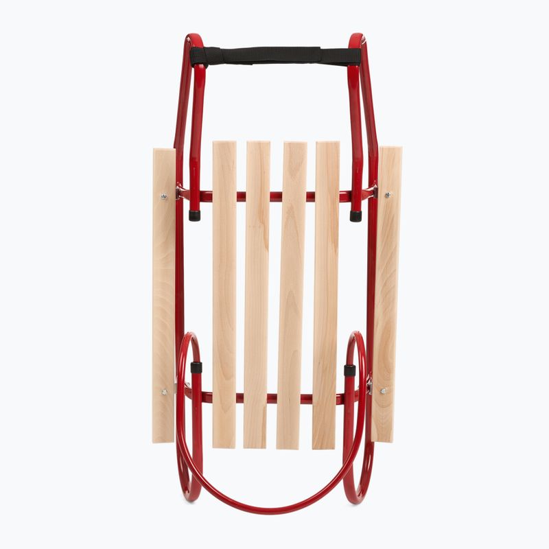 Метална шейна HUMBAKA с облегалка и подложки за крака red 4