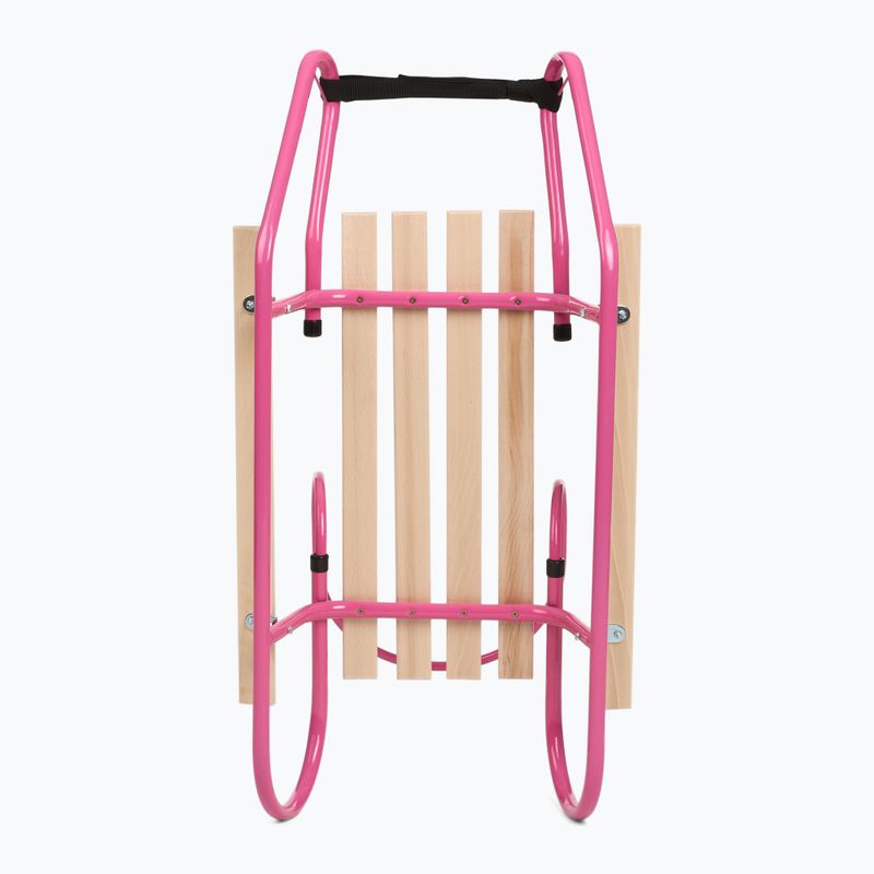 Метална шейна HUMBAKA с облегалка и подложки за крака pink 5