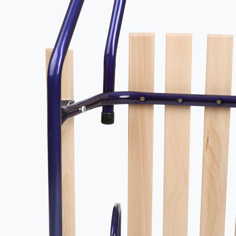 Метални шейни HUMBAKA с облегалка и поставки за крака, тъмносини 6