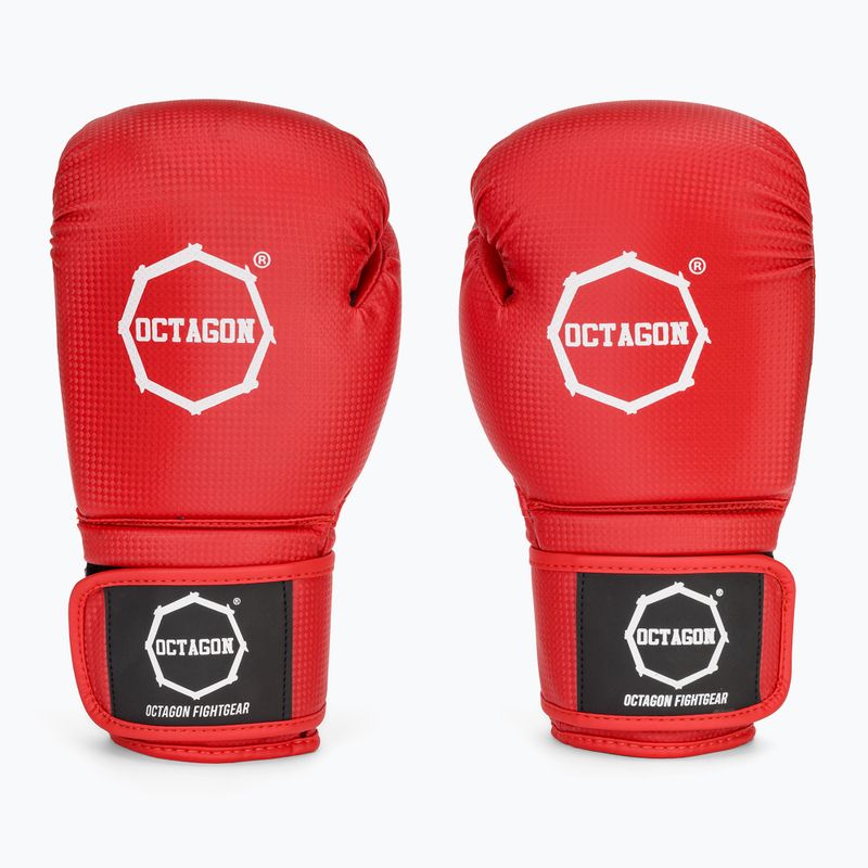 Червени боксови ръкавици Octagon Kevlar 2