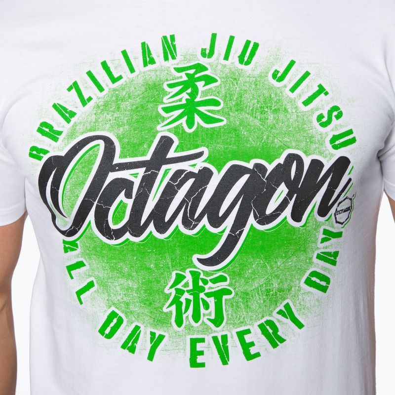 Мъжка тениска Octagon Brazilian Jiu Jitsu бяла 4