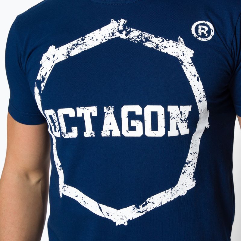 Мъжка тениска Octagon Logo Smash синя 4