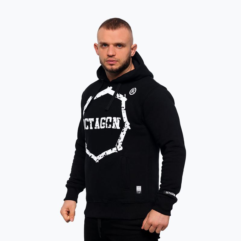 Мъжка блуза с качулка Octagon Teeth black