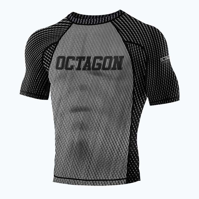 Octagon мъжки Rashguard Enspace къс ръкав сив 5