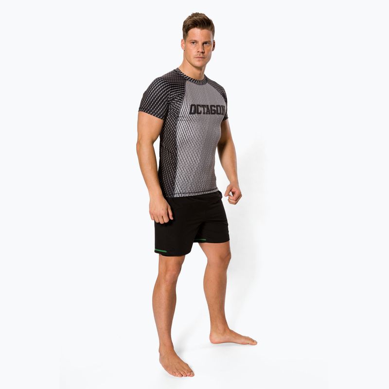 Octagon мъжки Rashguard Enspace къс ръкав сив 2