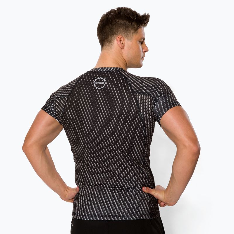 Octagon мъжки Rashguard Enspace къс ръкав сив 3