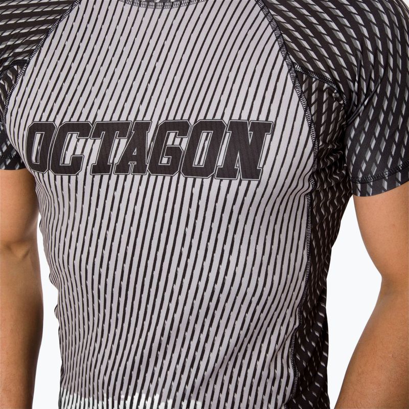 Octagon мъжки Rashguard Enspace къс ръкав сив 4