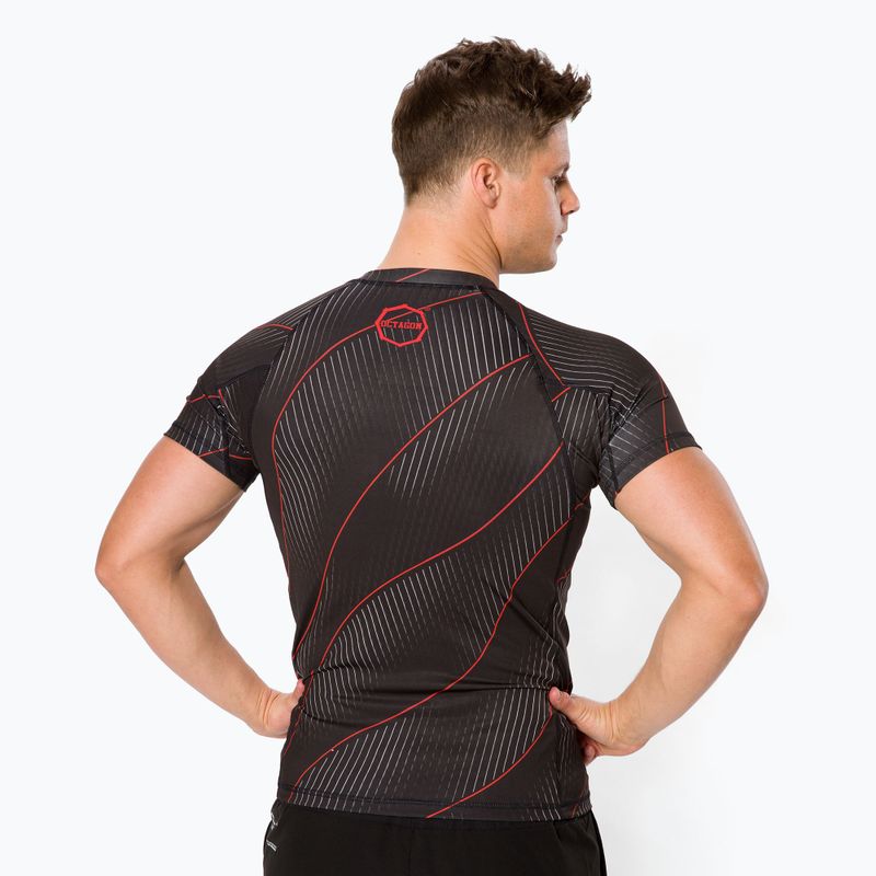 Мъжки рашгард Octagon Voyager Red 3