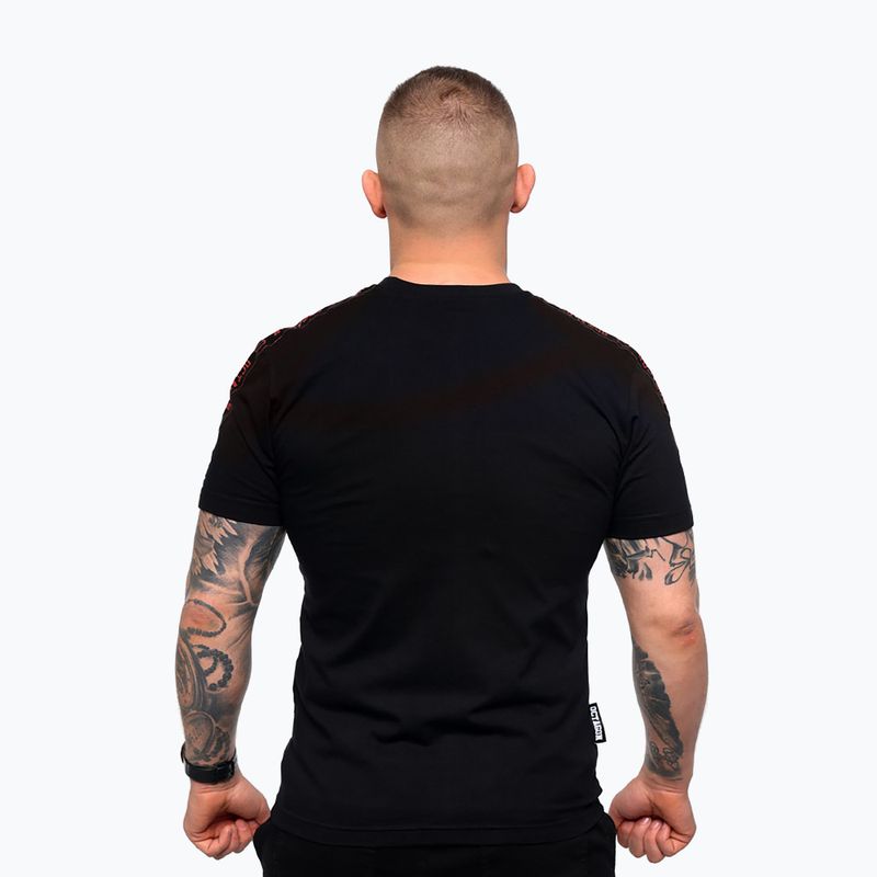 Мъжка тениска Octagon Stripe black/red 2