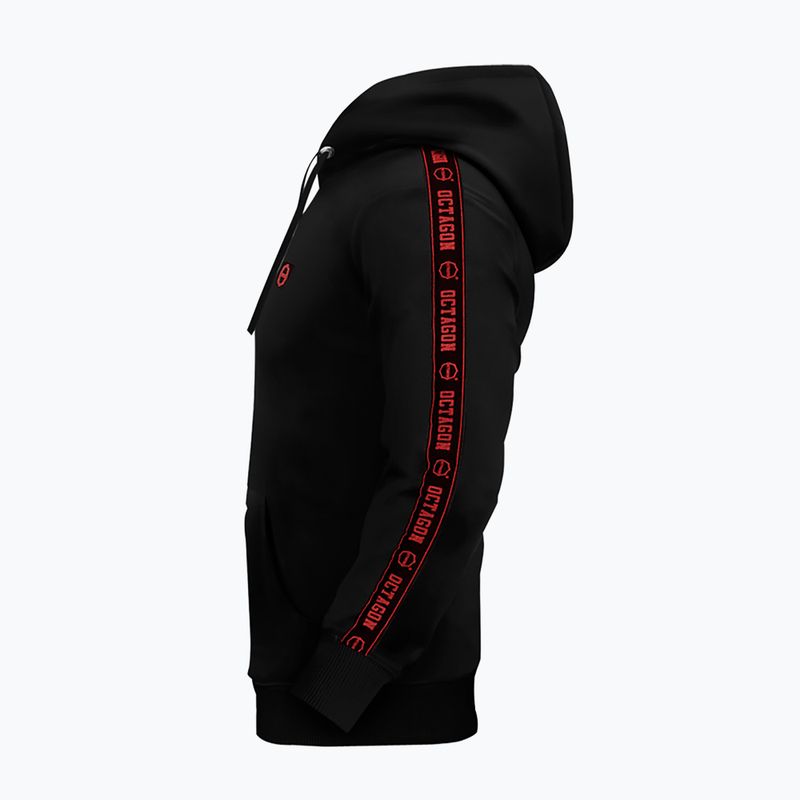 Мъжки суитшърт Octagon Stripe Hoodie black/red 3