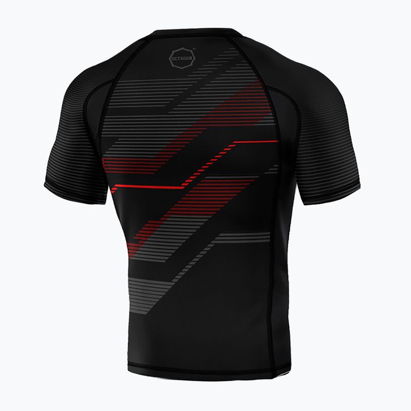 Мъжки рашгард Octagon Racer Premium черен/червен 2
