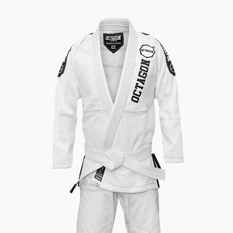 GI за мъжко бразилско жиу-житцу Octagon Caption white