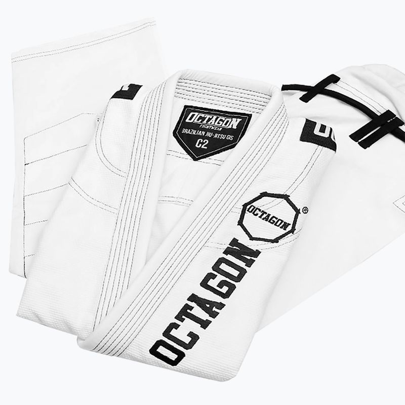 GI за мъжко бразилско жиу-житцу Octagon Caption white 5