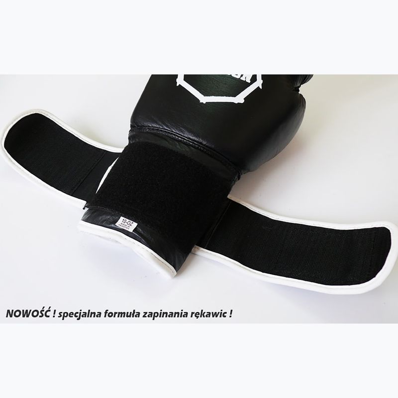 Боксови ръкавици Octagon Agat черно/бяло 8